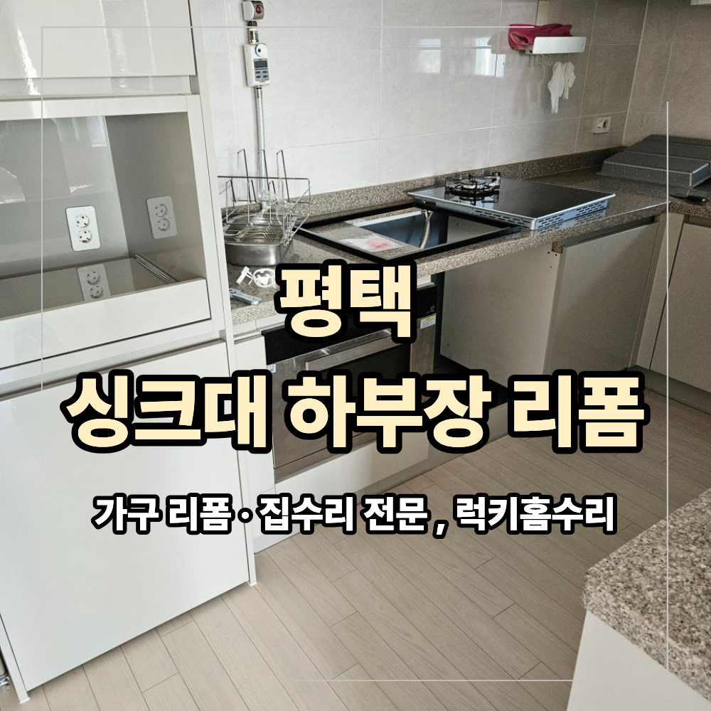 평택 싱크대 하부장 리폼 식기세척기 공간 만들기